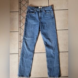 Agolde Blue Straight Jeans High-Rise Classic
